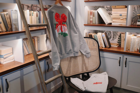 We The Roses Crewneck- Heather Grey