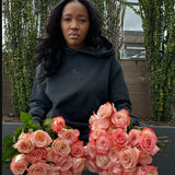 Pink Rose Hoodie - Vintage